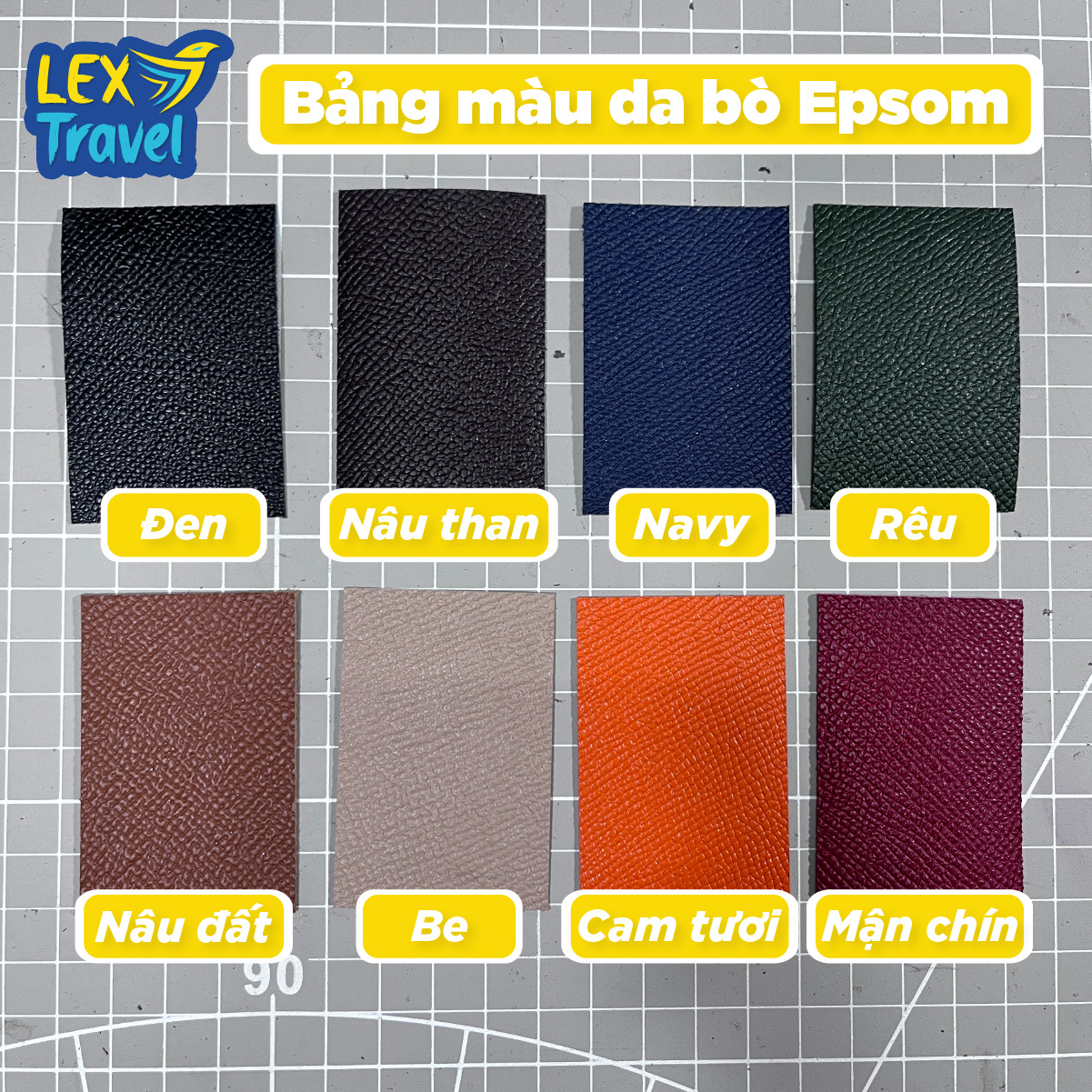 Ví passport thủ công da bò Epsom cao cấp - Ảnh 2